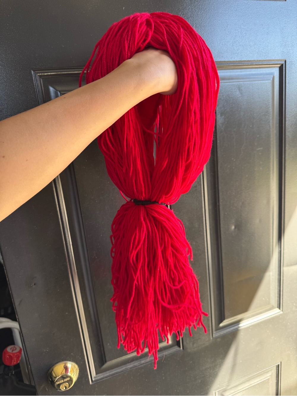 Red Yarn Wig